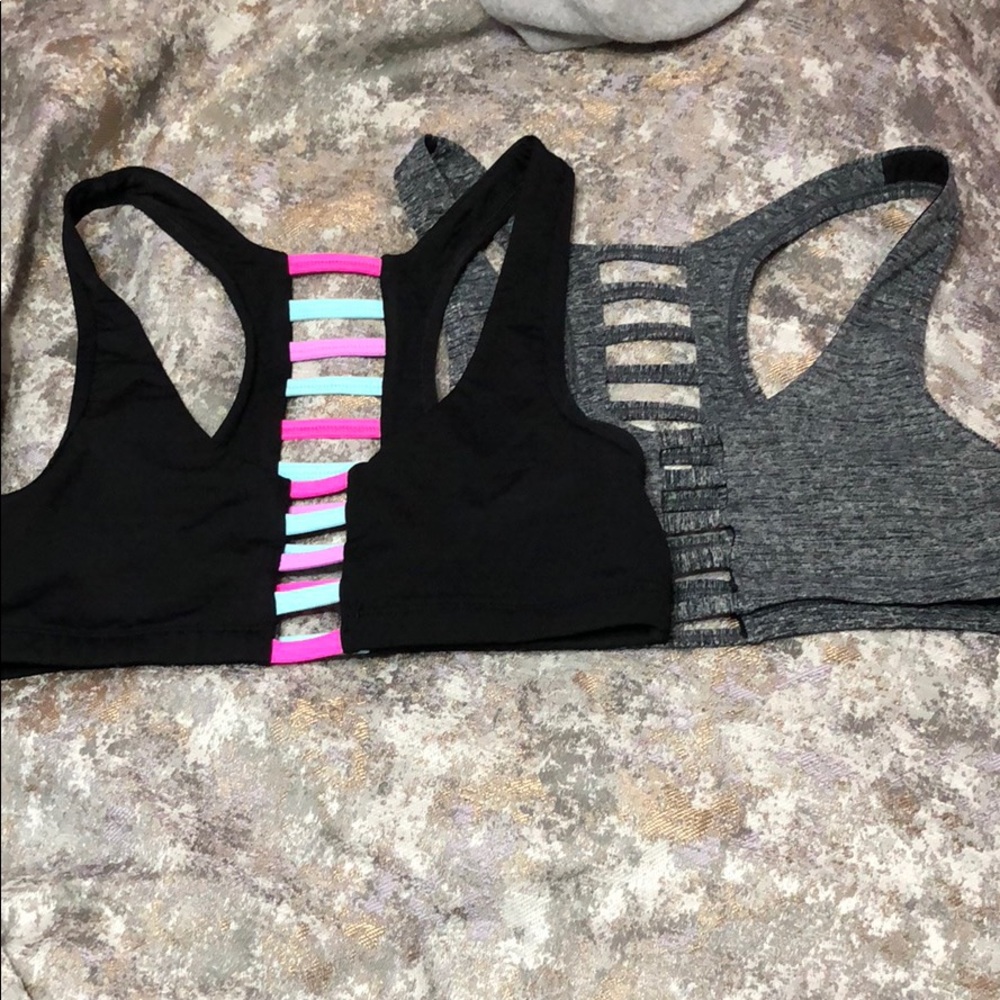 2 pink victoria secrets sports bras!!!